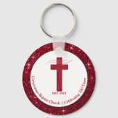 Kirchenjubiläum Souvenir Gastgeschenke Burgund Schlüsselanhänger (Rückseite)