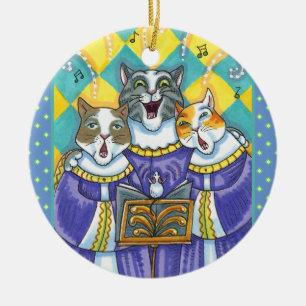 KIRCHENKATZEN UND MÄUSCHENKÖRPER KERAMIK ORNAMENT