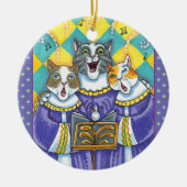 KIRCHENKATZEN UND MÄUSCHENKÖRPER KERAMIK ORNAMENT (Vorne)