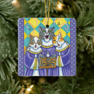 KIRCHENKATZEN UND MÄUSCHENKÖRPER KERAMIKORNAMENT