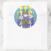 KIRCHENKATZEN UND MÄUSCHENKÖRPER RUNDER AUFKLEBER (Tasche)