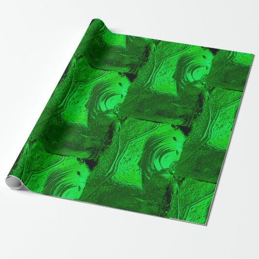 Kirchenkneipe in Grün Geschenkpapier (Ungerollt)