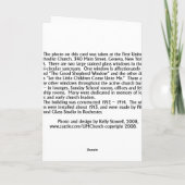 Kirchenkreuz und Stern Feiertagskarte (Rückseite)