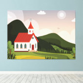 Kirchenlandschaft Leinwanddruck (Insitu (Holzboden))