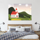Kirchenlandschaft Leinwanddruck (Insitu (Schlafzimmer))