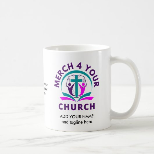 KIRCHENMERCHANDISE Personalisiertes Logo hinzufüge Kaffeetasse (Rechts)