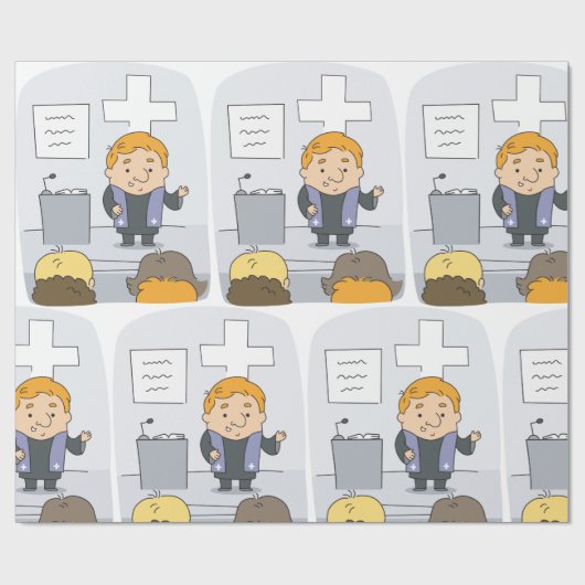 Kirchenminister predigt geschenkpapier (Flach)