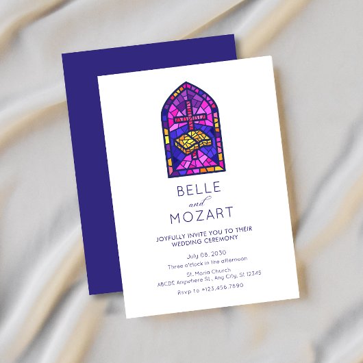 Kirchenmosaikfenster Kreuzbibelfeier Einladung