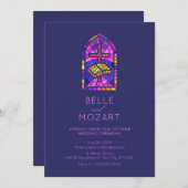 Kirchenmosaikfenster Kreuzbibelfeier Einladung (Vorne/Hinten)