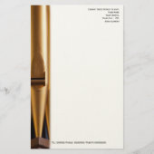 Kirchenmusikerbriefkopf mit Rohr Briefpapier (Vorderseite)