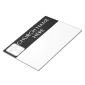 Kirchenname mit Kreuzpastor Christlich Notizblock (angewinkelt)