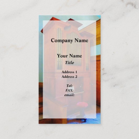 Kirchenorgel Visitenkarte (Vorderseite)