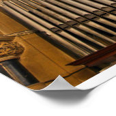 Kirchenorgelpfeifen und Holzvertäfelung Poster (Ecke)
