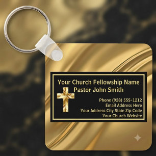 Kirchenpastor Elegant Gold und Schwarz Schlüsselanhänger