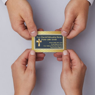 Kirchenpastor Klasse Gold- und Navy-Geschäftskarte Visitenkarte