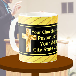 Kirchenpastor Klasse Gold und Schwarz Kaffeetasse