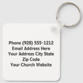 KirchenPastor klassisches Schwarzkreuz Schlüsselanhänger (Rückseite)