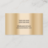 KirchenPastor Minister Christ Cross Modernes Gold Visitenkarte (Rückseite)