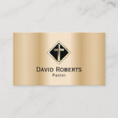 KirchenPastor Minister Christ Cross Modernes Gold Visitenkarte (Vorderseite)