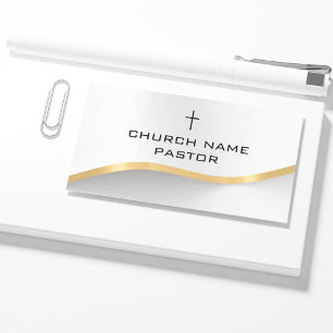 Kirchenpastor moderne silber goldene christliche K Visitenkarte