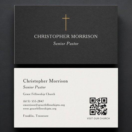 Kirchenpastor QR-Code Visitenkarte