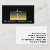 Kirchenpfarrer in der Schwarzen Kontur Visitenkarte (Vorne/Hinten)