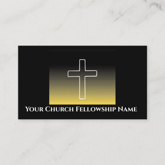 Kirchenpfarrer in der Schwarzen Kontur Visitenkarte (Vorderseite)