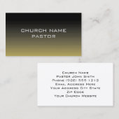 Kirchenpfarrer Schattiertes Schwarzes Christlich Visitenkarte (Vorne/Hinten)