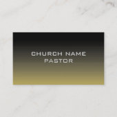 Kirchenpfarrer Schattiertes Schwarzes Christlich Visitenkarte (Vorderseite)
