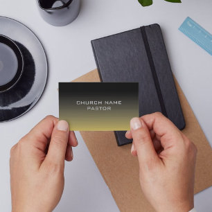Kirchenpfarrer Schattiertes Schwarzes Christlich Visitenkarte