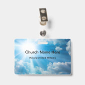 Kirchenpfarrer und Geistlicher Glaubensname Ausweis (Rückseite mit Clip)