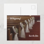 Kirchenpferde, die für eine Hochzeit dekoriert sin Postkarte (Vorne/Hinten)