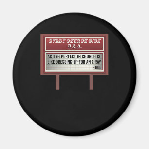 Kirchenplakat-Schilder Christlicher Witz Darstelle Magnet