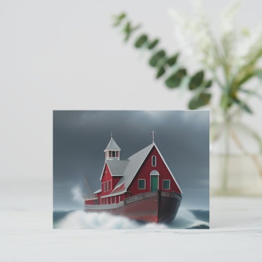 Kirchenschiff Kunst Postkarte (Stehend Vorderseite)