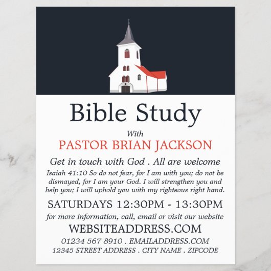 Kirchenschlupfen, Christliche Bibelklassenwerbung Flyer (Vorne)