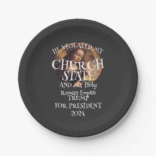 Kirchenstaat und Heiliges Römisches Reich Pappteller (Vorderseite)