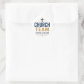 Kirchenteam, das gemeinsam dient runder aufkleber (Tasche)