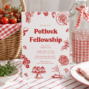 Kirchentreffen mit Potluck-Fellowship Einladung