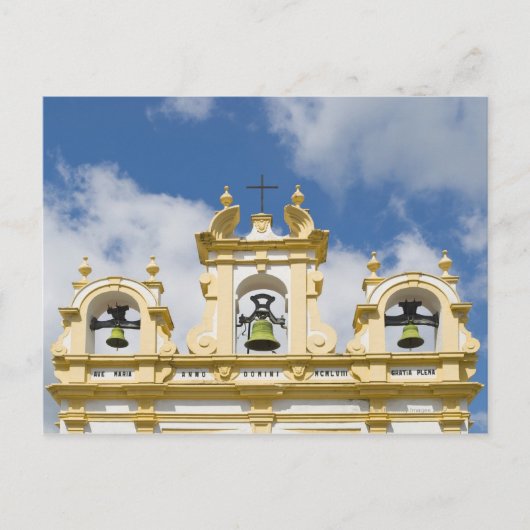 Kirchenturm im Bergdorf Zahara Postkarte (Vorderseite)