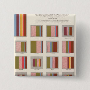 Kirchenunterkunft, Statistischer US-Lithograph Button