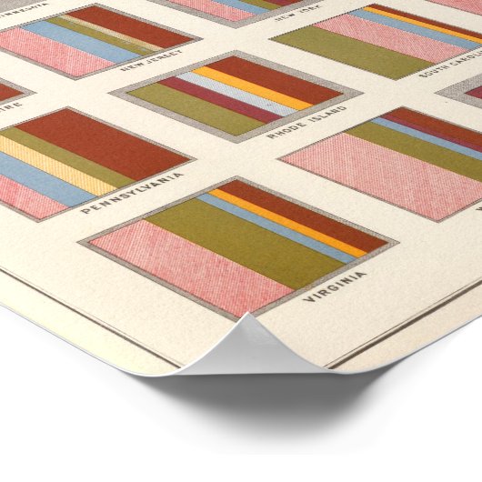 Kirchenunterkunft, Statistischer US-Lithograph Poster (Ecke)