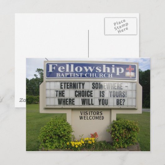 Kirchenzeichen Postkarte (Vorne/Hinten)