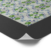 Kirchenzweig und Muster Poster (Ecke)