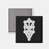 Kircher Tree of Life in Hebräisch Magnet (Vorderseite/Rückseite)