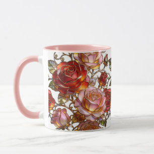 Kirchglas-Rosen-Blumen-Kaffeetasse Tasse