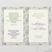 Kirchliche Hochzeitsprogramm-Vorlage mit floralem (Vorderseite)