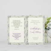 Kirchliche Hochzeitsprogramm-Vorlage mit floralem (Stehend Vorderseite)