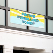 Kirchliche Spendenaktion Heute Banner (Äußeres Gebäude)