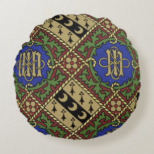 Kirchlicher Tapetenentwurf des Diamantdruckes Rundes Kissen