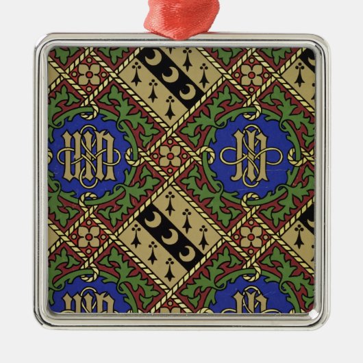 Kirchlicher Tapetenentwurf des Diamantdruckes Silbernes Ornament (Vorne)